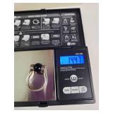 Silpada .925 Sterling Silver Black Onyx Band Ring 14g