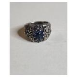 Vintage .925 Sterling Silver and Marcasite Ring 8.9g