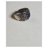 Vintage .925 Sterling Silver and Marcasite Ring 8.9g