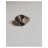 Sterling Silver Signet Ring with Etched Design 10g