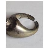 Sterling Silver Signet Ring with Etched Design 10g