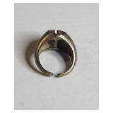 Sterling Silver Signet Ring with Etched Design 10g