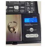 Sterling Silver Signet Ring with Etched Design 10g