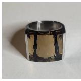 Silpada On The Rocks Retired Stainless Steel Band Ring