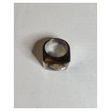 Silpada On The Rocks Retired Stainless Steel Band Ring