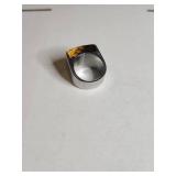 Silpada On The Rocks Retired Stainless Steel Band Ring