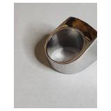 Silpada On The Rocks Retired Stainless Steel Band Ring