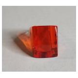 Red Lucite Statement Ring