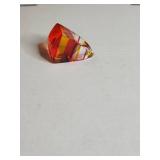 Red Lucite Statement Ring