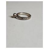 Silpada .925 Sterling Silver Amethyst Ring from India 3.4g