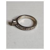 Silpada .925 Sterling Silver Amethyst Ring from India 3.4g