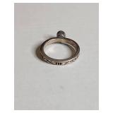 Silpada .925 Sterling Silver Amethyst Ring from India 3.4g