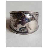 Silpada .925 Sterling Silver Wide Band Ring with Textured Horse Design 8.8g