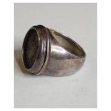 Silpada .925 Roman Coin Silver Ring 8g