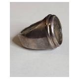 Silpada .925 Roman Coin Silver Ring 8g