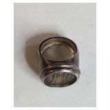 Silpada .925 Roman Coin Silver Ring 8g