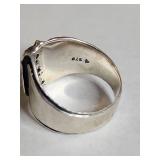 Silpada .925 Sterling Silver Wide Band Ring with CZ Accents 11g