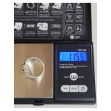 Silpada .925 Sterling Silver Wide Band Ring with CZ Accents 11g