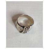 Silpada .925 Sterling Silver Wide Band Ring with CZ Accents 11g