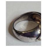 .925 Sterling Silver CZ Dome Ring