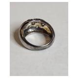 .925 Sterling Silver CZ Dome Ring