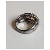.925 Sterling Silver CZ Dome Ring