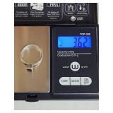 Silpada .925 Sterling Silver Garnet Ring with Ornate Band 3g