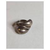 Sterling Silver Triple Band Wave Ring 6g