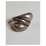 Sterling Silver Triple Band Wave Ring 6g