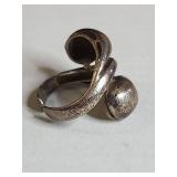 Sterling Silver Triple Band Wave Ring 6g