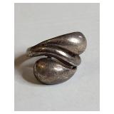 Sterling Silver Triple Band Wave Ring 6g