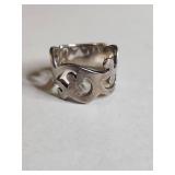 Silpada .925 Sterling Silver Open Work Cutout Band Ring 10g