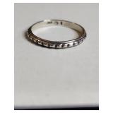 Silpada .925 Sterling Silver Studded Band Ring 2g