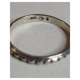 Silpada .925 Sterling Silver Studded Band Ring 2g