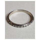 Silpada .925 Sterling Silver Studded Band Ring 2g