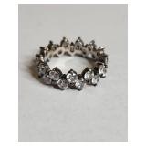 .925 Sterling Silver CZ Eternity Ring
