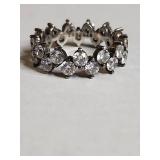 .925 Sterling Silver CZ Eternity Ring