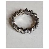 .925 Sterling Silver CZ Eternity Ring