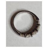 .925 Sterling Silver Five-Stone CZ Ring