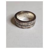 Silpada .925 Sterling Silver Grooved Band Ring 17g