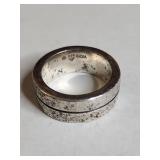 Silpada .925 Sterling Silver Grooved Band Ring 17g