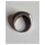 Silpada .925 Sterling Silver Coral Inlay Ring 14g