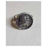 Silpada .925 Sterling Silver Mayan Calendar Ring 11.8g