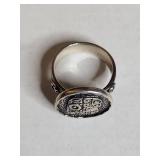 Silpada .925 Sterling Silver Mayan Calendar Ring 11.8g