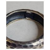 Silpada .925 Sterling Silver Hammered Ring with Peridot 5.9g