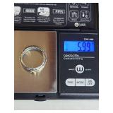 Silpada .925 Sterling Silver Hammered Ring with Peridot 5.9g