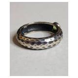 Silpada .925 Sterling Silver Hammered Ring with Peridot 5.9g