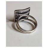 Silpada .925 Sterling Silver Modernist Split Band Ring 11g
