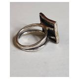Silpada .925 Sterling Silver Modernist Split Band Ring 11g