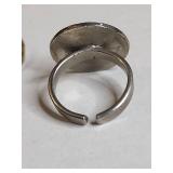 Three-Ring Collection - Gold Tone, Zodiac, and Silver-Tone Band